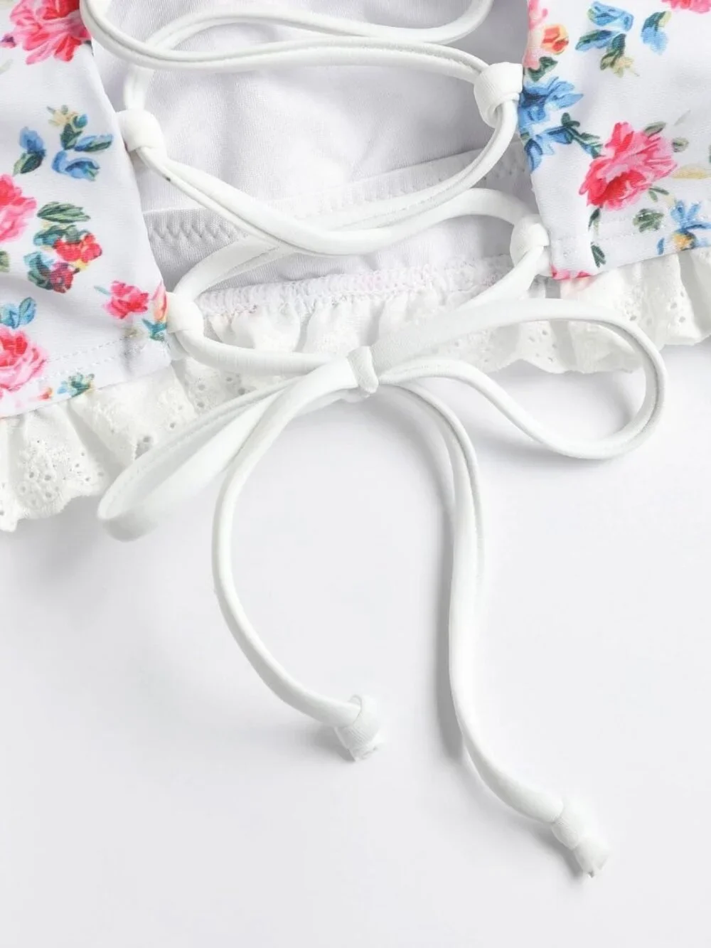 Ruffle 2-Piece Bikini Set for Women | Back Strap Bathing Suit | Summer Swimwear
